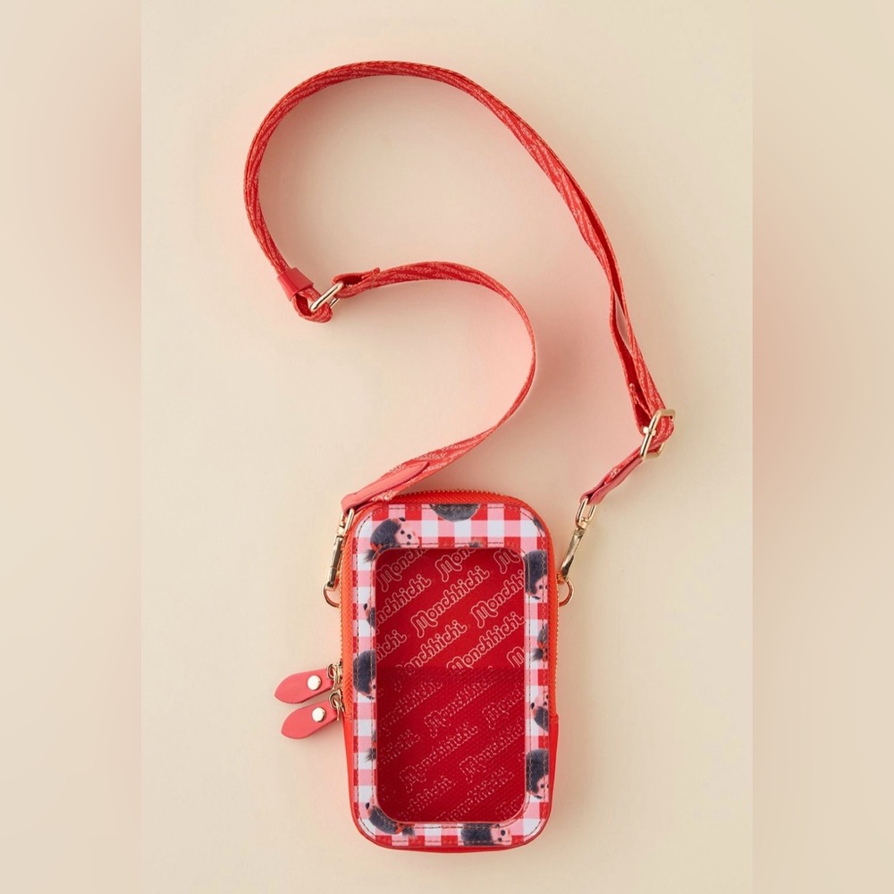 Sonix X Monchhichi Red Crossbody Wallet Phone Pouch NEW NWT